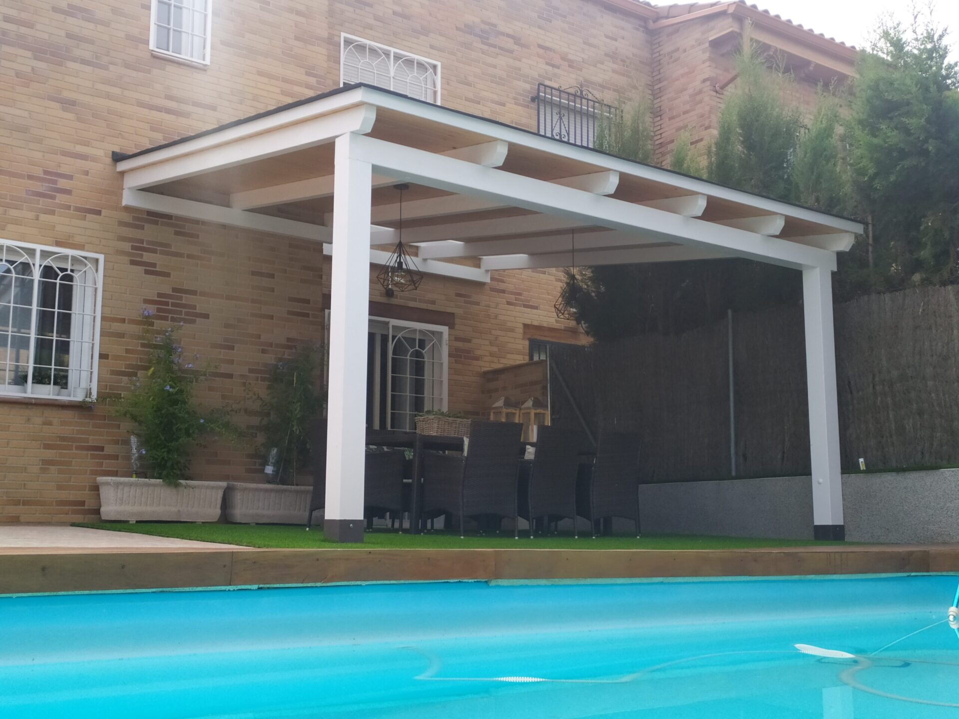 Zona de sombra en el jardín.