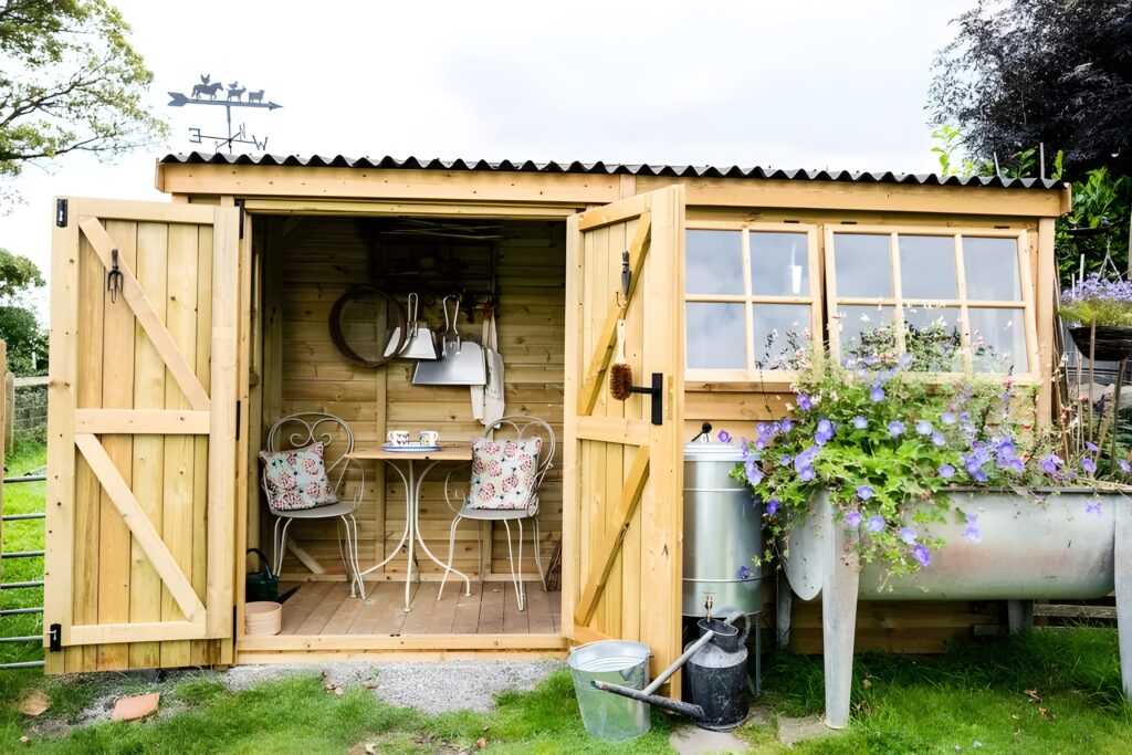 Caseta para muebles de jardín